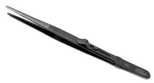 Diamond Tweezers Gemstone Black Anodized Tweezer 6-1/2" Slide Lock Large Tip for Gem and Jewelry Precision for Sorting Quality Control and Inspection Beauty and Personal Care JTS