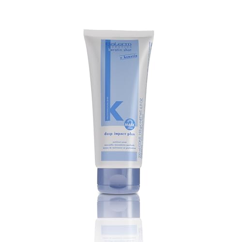 SALERM - Hydrating Hair Mask - Deep Impact Plus - 200 ml - Deep Hair Hydration - For Use After Keratin Shot + Keramix Treatment - Smooth and Straight