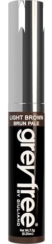 Greyfree Hair Mascara Root Touch-Up for Gray Hair | Precision Hairline Concealer for Brows & Beard (LIGHT BROWN) Beauty & Personal Care Greyfree