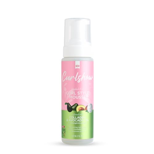 ORS Olive Oil Curlshow Curl Style Mousse Infused with Collagen & Avocado Oil for Strength & Length, Alcohol Free (7.0 oz) Beauty & Personal Care ORS