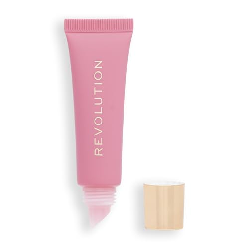 Revolution, Juicy Peptide Lip Balm, Sheer to Buildable Tint with Hydrating & Nourishing Peptides, Squalane & Vitamin E, Pink Strawberry, 0.27 fl oz Beauty and Personal Care Revolution Skincare London