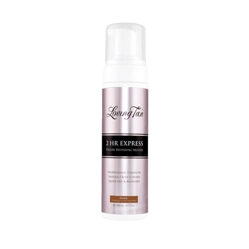 Loving Tan 2 HR Express Self Tanning Mousse, Dark - Streak Free, Natural, Professional Quality - 5+ Sunless Self Tanner Applications per Bottle Beauty and Personal Care Loving Tan Default Title