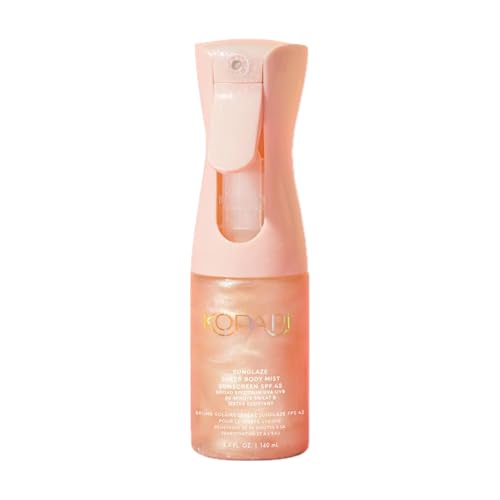 Kopari Rose Gold Sunglaze Sheer Body Mist Sunscreen SPF 42, Infused with Shimmering Body Oil, Hydrating Mist, Hydrates, Brightens, Makeup Friendly Beauty & Personal Care Kopari