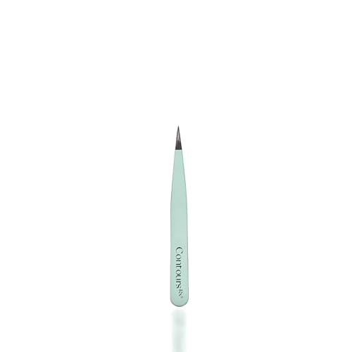 Contours Rx Precision Tweezers - Needle Nose Stainless Steel Tweezer for Lids by Design Placement, Eyebrow Grooming & Lash Application - TSA-Approved Beauty & Personal Care Contours Rx