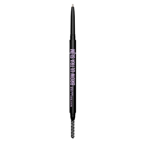 Maybelline Express Brow Ultra Slim Eyebrow Makeup, Brow Pencil with Precision Tip and Spoolie for Defined Eyebrows, Taupe (Packaging May Vary)