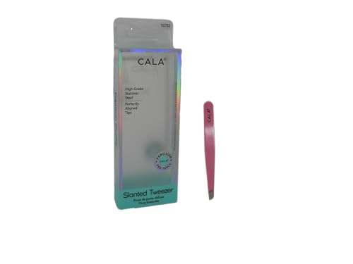 Cala Pro pink slanted tweezers Beauty & Personal Care Cala