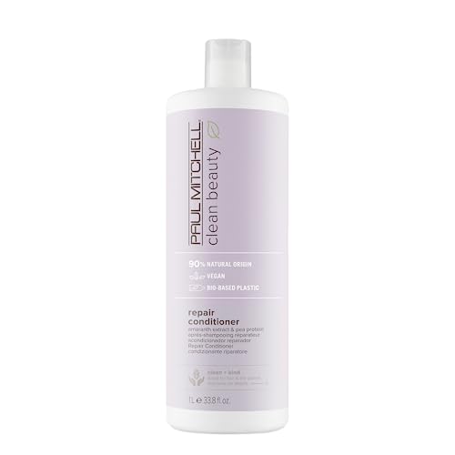 Paul Mitchell Clean Beauty Repair Conditioner, Strengthens, Balances Moisture, For Damaged, Brittle Hair, 33.8 fl. oz. Beauty & Personal Care Paul Mitchell