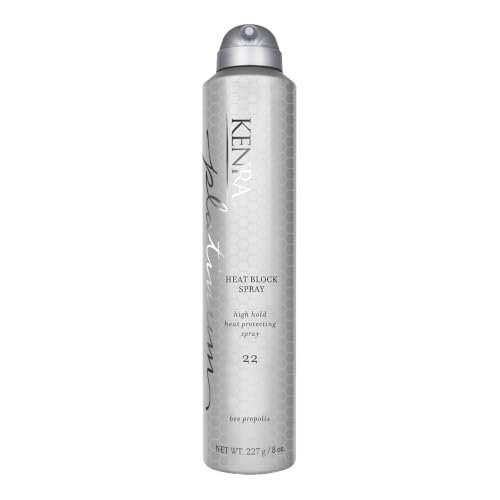 Kenra Professional Platinum Heat Block Spray 22 | Heat Protecting Hairspray | All Hair Types | 8 oz.