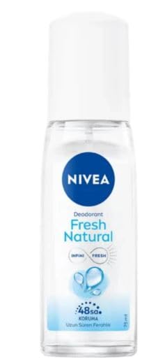 NIVEA Fresh Natural Deodorant Spray 75 ml (2.5 fl oz) Non-Aerosol Body Spray for Daily Use with Light Fresh Scent, Aluminum-Free Formula, Gentle Beauty and Personal Care NIVEA