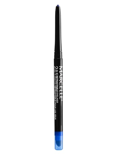 Marcelle 2-in-1 Retractable Eyeliner, Azurite, Waterproof, Easy-To-Smudge, Smokey Eye, Long-Lasting 12h, Fragrance-Free, Hypoallergenic, Cruelty-Free Beauty & Personal Care MARCELLE