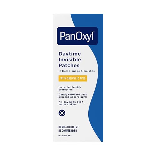PanOxyl Daytime Invisible Patches, Dermatologist-Recommended Brand, Help Manage Blemishes, Unclog Pores and Exfoliate with Salicylic Acid, 20 Large Beauty and Personal Care PanOxyl Default Title