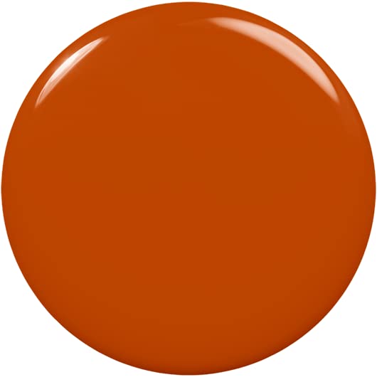 essie nail polish, ferris of them all collection, muted burnt-orange glossy shine nail color with a cream finish, let it slide, 0.4600 fl. oz.