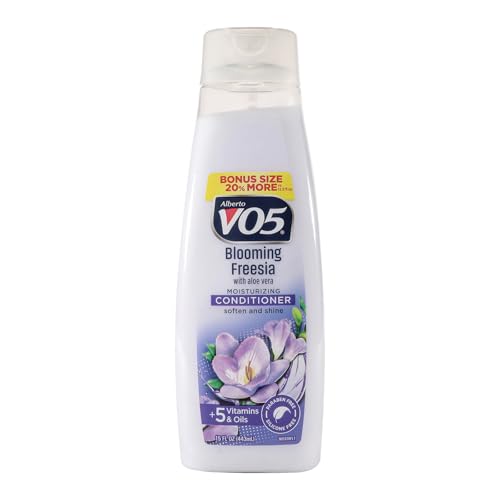 VO5 Alberto Blooming Freesia Revitalizing Conditioner - Hair Conditioner Formulated with Essential Vitamins and Oils - Fresh Floral Fragrance - 15 oz