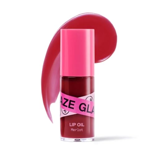 Innbeauty Project Glaze Lip Oil Merlot, Hydrating Vegan Lip Oil Gloss Hybrid, 0.2 OZ Beauty & Personal Care Innbeauty Project