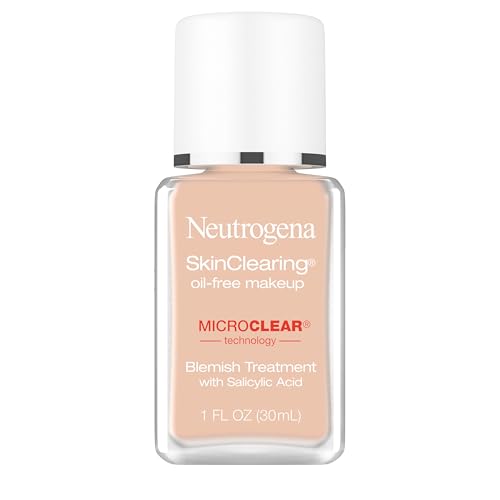Neutrogena SkinClearing Oil-Free Acne and Blemish Fighting Liquid Foundation with.5% Salicylic Acid Acne Medicine, Shine Controlling Makeup for Acne Beauty & Personal Care Neutrogena