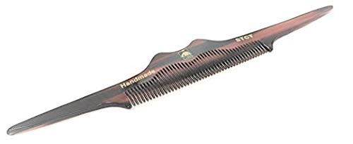 G.B.S Stylish Handmade Hair Comb, Cellulose Acetate Unbreakable Combs, Mustache Comb for Men’s, Teasing Hair Comb, Unique Design, Tortoise Shell