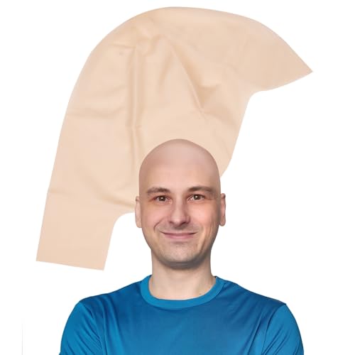Kangaroo Realistic Beige Latex Bald Cap for Men & Women for Halloween Party