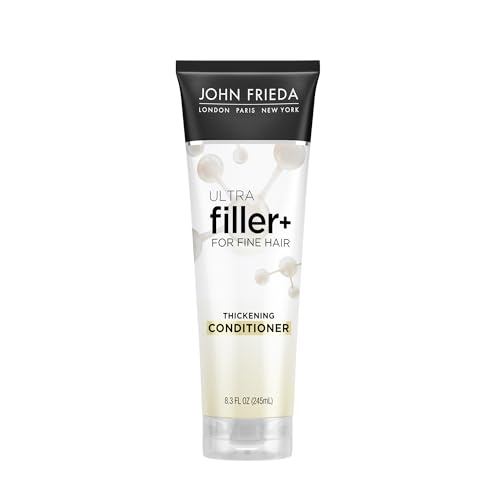 John Frieda ULTRAfiller+ Thickening Conditioner, Strengthening Conditioner for Damaged or Thin Hair, Infused with Biotin and Hyaluronic Acid to