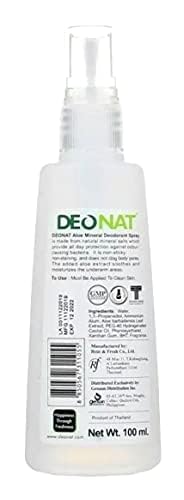 DEONAT Natural Mineral Deodorant Spray (Aloe), 3.38 Fl Oz (Pack of 1) Beauty and Personal Care DEONAT