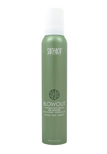 SURFACE Hair Blowout Gel Mousse- Organic Ingredients for Women and Men, Heat-Resistant with Babassu Oil for Longer Lasting Blowouts - 5.5 fl oz Beauty & Personal Care SURFACE