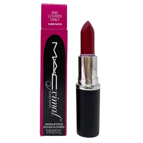 MAC Cosmetics M.A.Cximal Sleek Satin Lipstick - 830 Lovers Only (Raspberry pink) 0.12 oz / 3.5g