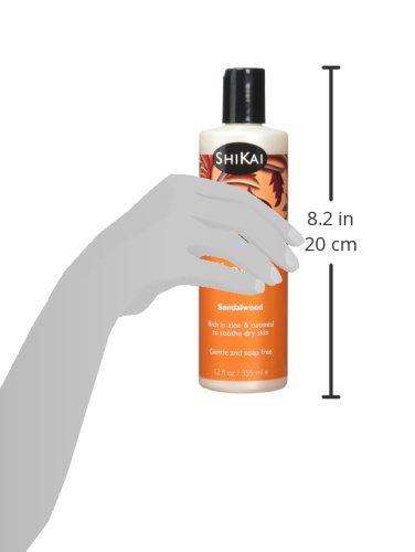 ShiKai Daily Moisturizing Shower Gel (Sandalwood, 12oz) | With Hydrating Aloe Vera & Oatmeal | Scented Body Wash for Dry Skin Relief Beauty & Personal Care ShiKai