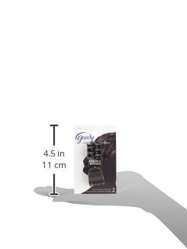 Goody SlideProof Mini Claw Clips, 2 Ct, Black/Brown, Secure Grip for Quick & Easy Hairstyles, Chic Hair Styling Accessories for Women, Men, Boys Beauty & Personal Care GOODY