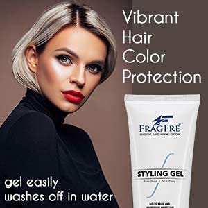 FRAGFRE Firm Hold Hair Gel Fragrance Free 8 oz - Strong Styling Gel for Aggressive Hair Styles - Paraben Free Hypoallergenic Sensitive Formula Beauty & Personal Care FRAGFRE