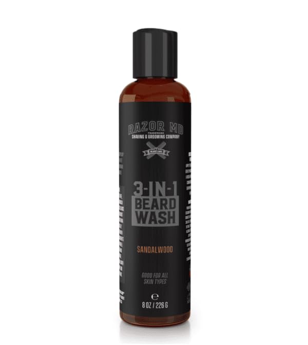Razor MD Beard Wash for Men, 3-in-1 Beard Shampoo Conditioner and Nourishing, Men's Grooming with Natural Ingredients that Softens and Strengthens Beauty and Personal Care Razor MD