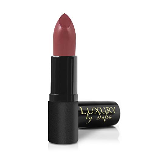 Luxury by Sofia All Natural Lipstick, Semi Matte Lip Color, Moisturizing Lipstick, Non Toxic, Non GMO, Highly Pigmented, Long Lasting Lipstick, Vegan Beauty & Personal Care Luxury by Sofia
