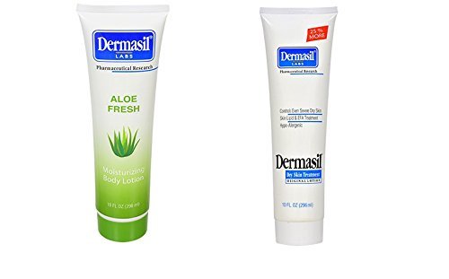 2-pack Dermasil Lotion 10 oz tube - Aloe Fresh & Dry Skin Treatment Beauty & Personal Care Dermasil
