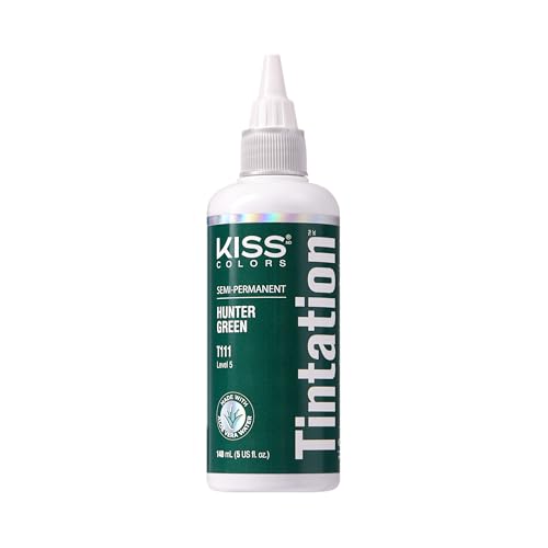 Red by Kiss Tintation Semi-Permanent Hair Color, Aloe Vera Water Based, Argan Oil, Olive Oil, Collagen & Keratin, Long-Lasting Color Dye (Hunter Beauty & Personal Care Red By Kiss
