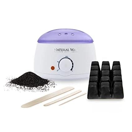 Activated Charcoal 'Detox' Hard Wax Warmer Kit: Face & Body Waxing by Natural Way Products Incorporated Beauty and Personal Care Natural Way