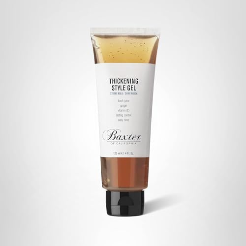 Baxter of California Thickening Style Gel for Men - Strong Hold and Shine Finish - Lasting Control, Easy Rinse - Birch Juice, Ginger, Vitamin B5 - 4 Beauty & Personal Care Baxter of California
