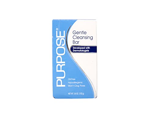 PURPOSE Gentle Cleansing Bar Gentle As Water, All Skin Types, For Sensitive & Dry Skin, Oil-free, Hypoallergenic, Sulfate-Free, 3.6 oz Bar, 4 Pack Beauty & Personal Care Purpose