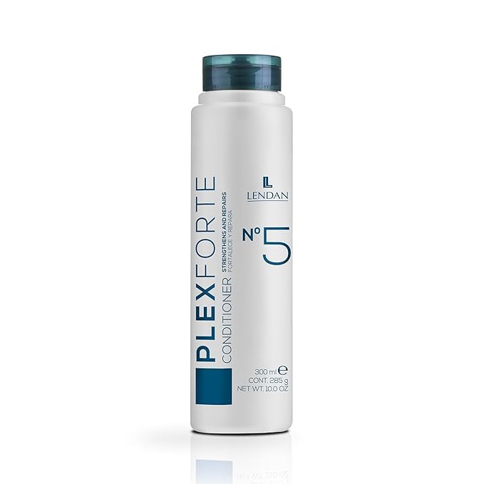 Lendan PlexForte Recomended KIT No.3 Instant Hair Repair Mask Shot of 6 Ampoules 0.44fl.oz. each + No.5 Strengthens and Repair Conditioner 300ml for