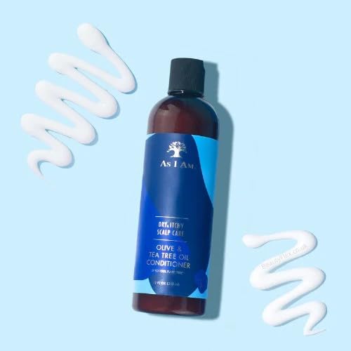 As I Am Dry & Itchy Scalp Care Conditioner - 12 ounce - Enriched with Zinc Pyrithione, Olive Oil, and Tea Tree Oil - Fights Dandruff and Seborrheic