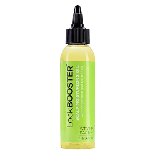 Style Factor LockBOOSTER Scalp Moisturizing Oil - Lightweight Hydration with Peppermint & Tea Tree Oil for revitalizing Braids, Locs & Twists -