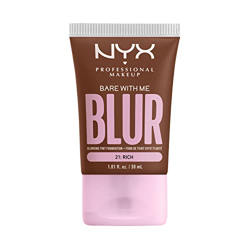 NYX PROFESSIONAL MAKEUP Bare With Me Blur Skin Tint Foundation Make Up with Matcha, Glycerin & Niacinamide - Rich Beauty & Personal Care NYX PROFESSIONAL MAKEUP
