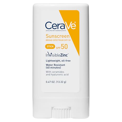 CeraVe Mineral Sunscreen Stick SPF 50, Broad Spectrum SPF + Hyaluronic Acid + Ceramides, Titanium Dioxide & Zinc Oxide, 100% Mineral Face Sunscreen Beauty and Personal Care CeraVe Default Title