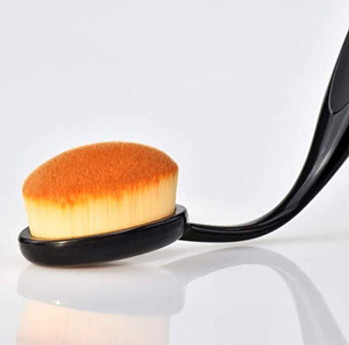 DNHCLL 2 PCS Professional Oval Loose Powder Toothbrush Foundation Makeup Brushes for Blending Liquid, Cream or Flawless Powder Cosmetics Beauty & Personal Care DNHCLL