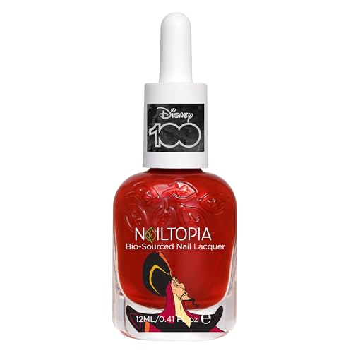 Nailtopia Bio-Sourced Chip Free Nail Lacquer Disney Collection, Jafar, 0.41 oz - All Natural - Vegan - Strengthening - Quick-Dry - Long Lasting