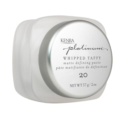 Kenra Professional Platinum Whipped Taffy 20 | Matte Defining Paste | Delivers An Ultra-Matte, Firm Hold Finish | Sculpts, Smooths & Texturizes Styles