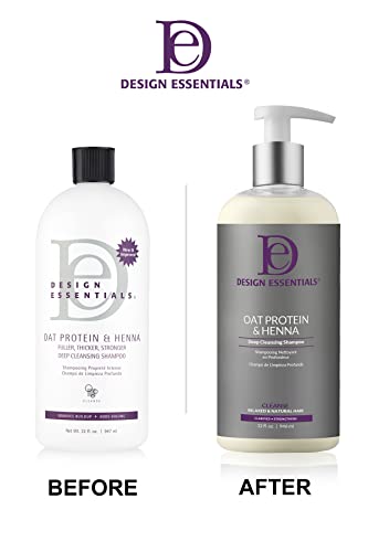Design Essentials Oat Protein & Henna Deep Cleansing Shampoo, 32 fl oz