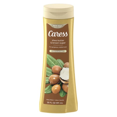 Caress Body Wash For Gorgeous, Radiant Skin Shea Butter & Brown Sugar Hydrating and Exfoliating Body Wash 20 fl oz Beauty & Personal Care Caress