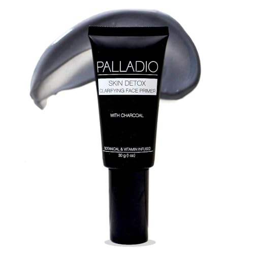 Palladio Skin Detox Clarifying Face Primer with Charcoal, creates a smooth base for makeup application, protects skin, provides long wear flawless Beauty & Personal Care Palladio