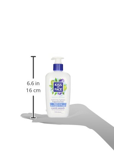 Kiss My Face Fragrance Free Liquid Hand Soap - Vegan and Cruelty Free Hand Wash Soap - 9 fl oz Bottle with Pump Dispenser (Fragrance Free, Pack of 6) Beauty & Personal Care Kiss My Face