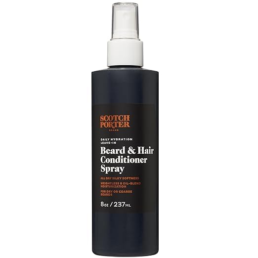 Scotch Porter Daily Hydration Conditioner Spray for Beard & Hair | Coconut, Avocado & More | 8oz Bottle with Pump Beauty & Personal Care Scotch Porter