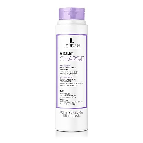 Lendan Anti-Yellow Kit with Violet Pigments, Violet Charge Shampoo 300ml + Re-Charge Mask 500ml Beauty & Personal Care Lendan