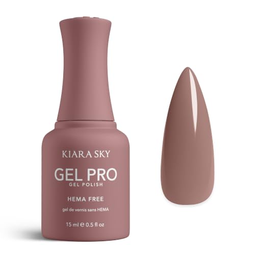 KIARA SKY Gel Pro HEMA-Free Gel Nail Polish | Full Coverage, 28+ Day Wear, Self-Leveling, UV/LED Soak-Off, 0.5 fl oz | Smokey Blush #106